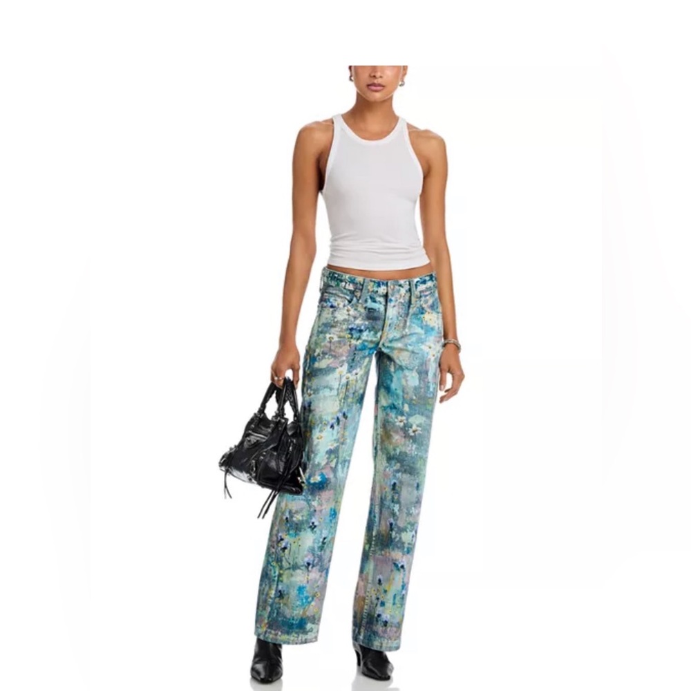 We The Free Multicolor Print Wide-Leg Jeans